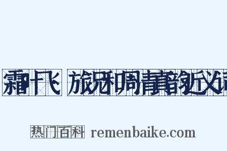 霜叶飞·旅况和周清真韵近义词是什么意思的图片
